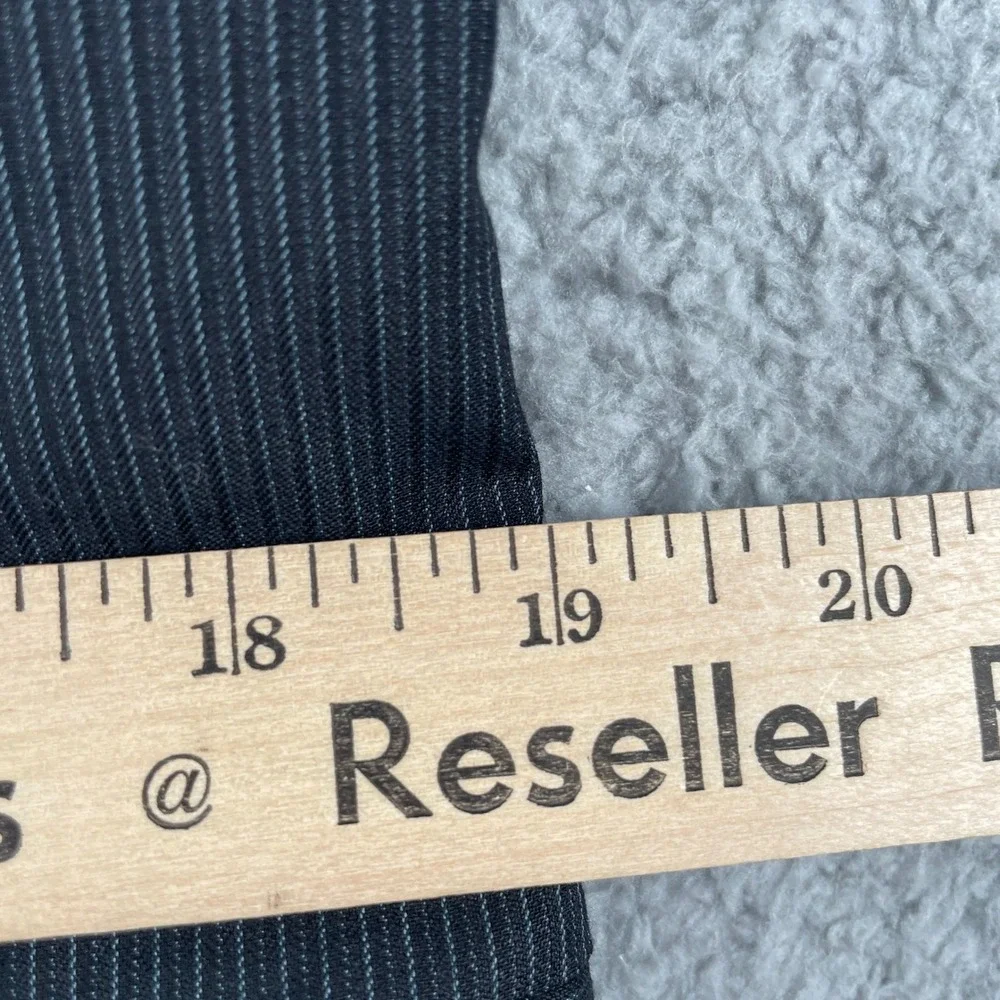 JF J Ferrar Blazer Mens 38L Gray Pinstripe Slim Fit 2 Button Suit Jacket Pockets